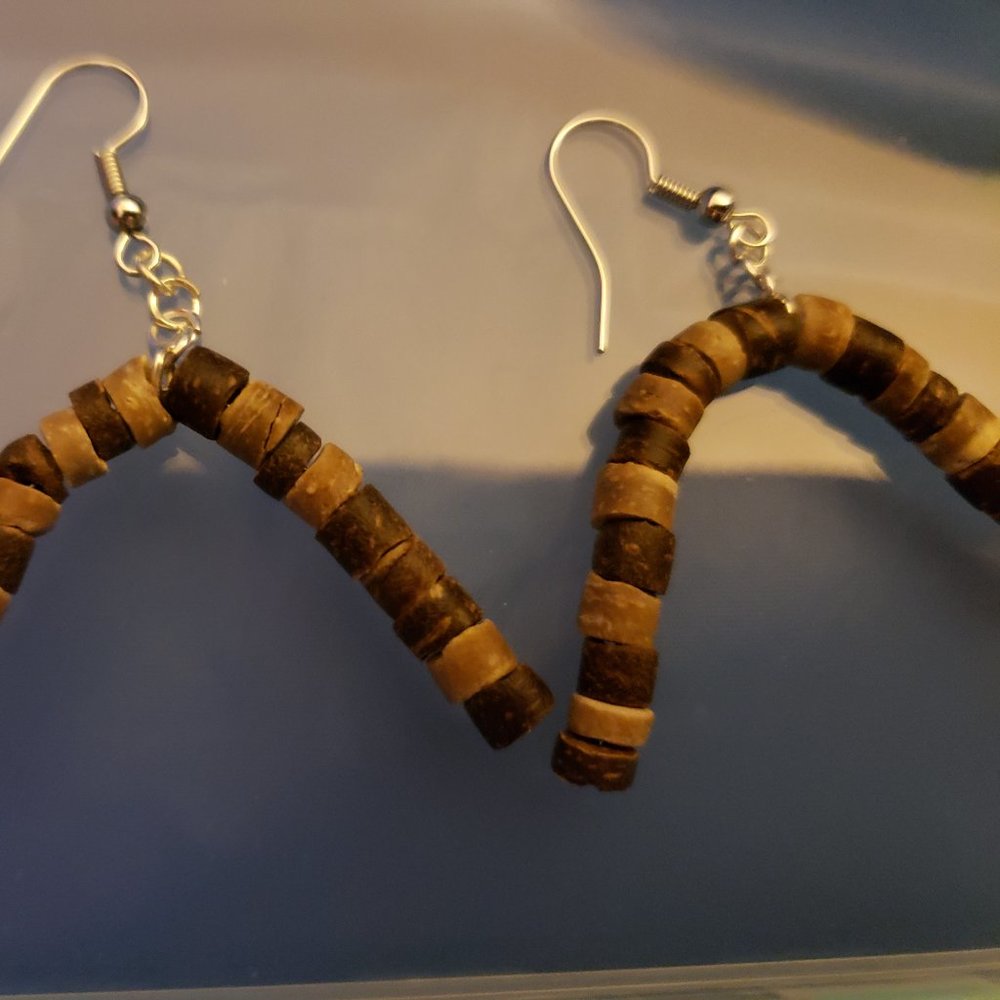 Handmade loop earring upside down U - Picture 3 of 7